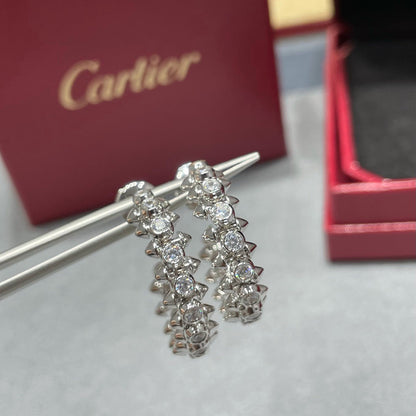 [LOXURA]CLASH FULL DIAMOND MEDIUM EARRINGS
