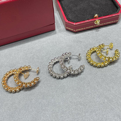[LOXURA]CLASH FULL DIAMOND MEDIUM EARRINGS