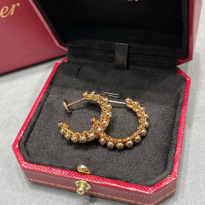 [LOXURA]CLASH FULL DIAMOND MEDIUM EARRINGS