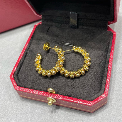 [LOXURA]CLASH FULL DIAMOND MEDIUM EARRINGS