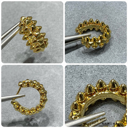 [LOXURA]CLASH MINI HOOP EARRINGS