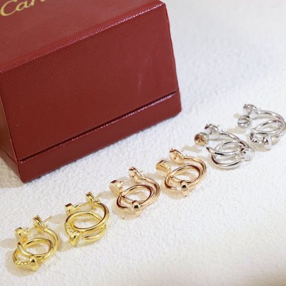 [LOXURA]JUSTE NO DIAMOND DOUBLE EARRINGS