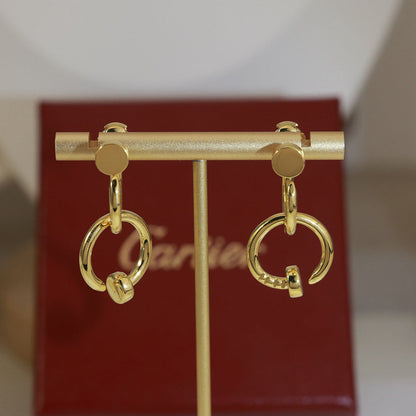 [LOXURA]JUSTE NO DIAMOND DOUBLE EARRINGS