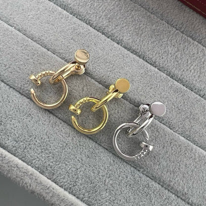[LOXURA]JUSTE NO DIAMOND DOUBLE EARRINGS