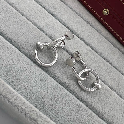 [LOXURA]JUSTE NO DIAMOND DOUBLE EARRINGS