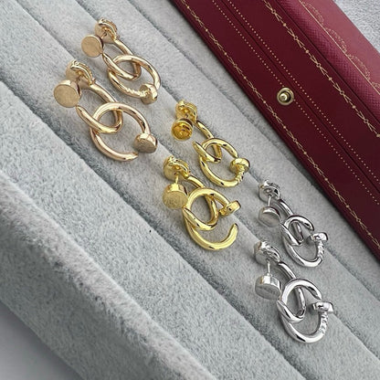 [LOXURA]JUSTE NO DIAMOND DOUBLE EARRINGS