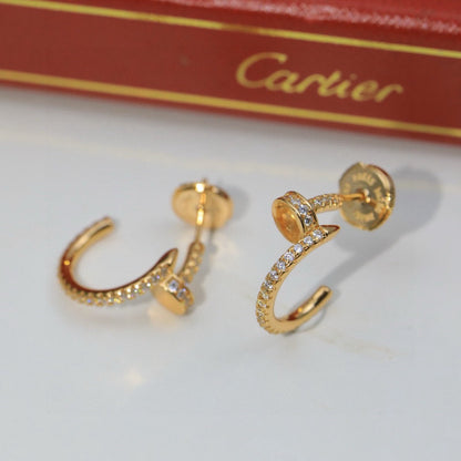 [LOXURA]JUSTE FULL DIAMOND DOUBLE EARRINGS