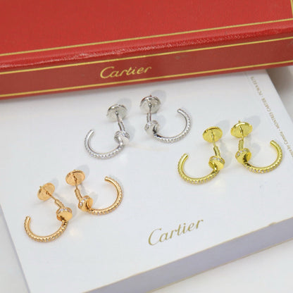 [LOXURA]JUSTE FULL DIAMOND DOUBLE EARRINGS