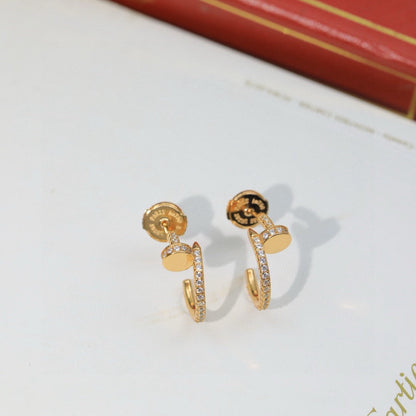 [LOXURA]JUSTE FULL DIAMOND DOUBLE EARRINGS