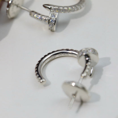 [LOXURA]JUSTE FULL DIAMOND DOUBLE EARRINGS