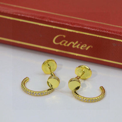 [LOXURA]JUSTE FULL DIAMOND DOUBLE EARRINGS
