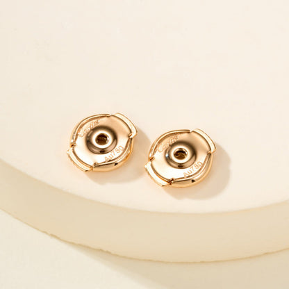 [LOXURA]JUSTE HALF DIAMOND DOUBLE EARRINGS