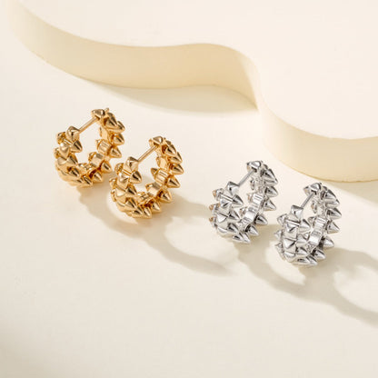 [LOXURA]CLASH MINI HOOP EARRINGS