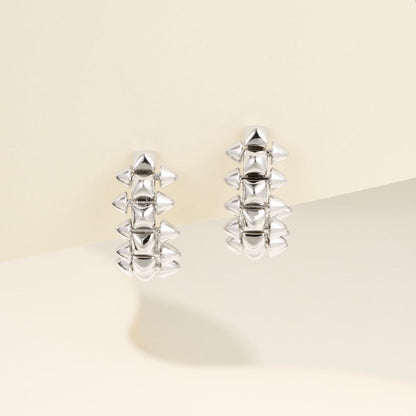 [LOXURA]CLASH MINI HOOP EARRINGS