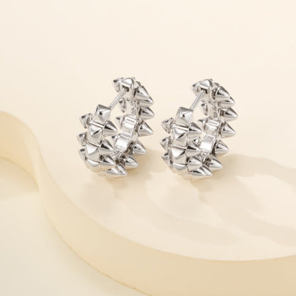 [LOXURA]CLASH MINI HOOP EARRINGS