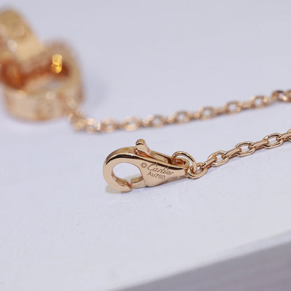 [LOXURA]LOVE DOUBLE RING NECKLACE