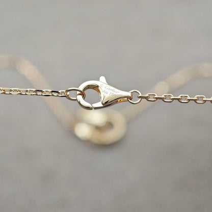 [LOXURA]LOVE DOUBLE RING HALF DIAMOND NECKLACE