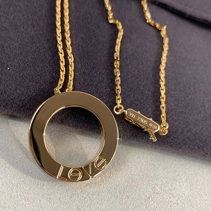 [LOXURA]LOVE NECKLACE 16MM 3 DIAMONDS