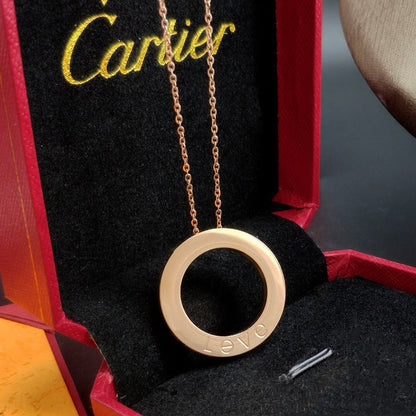 [LOXURA]LOVE NECKLACE 16MM 3 DIAMONDS