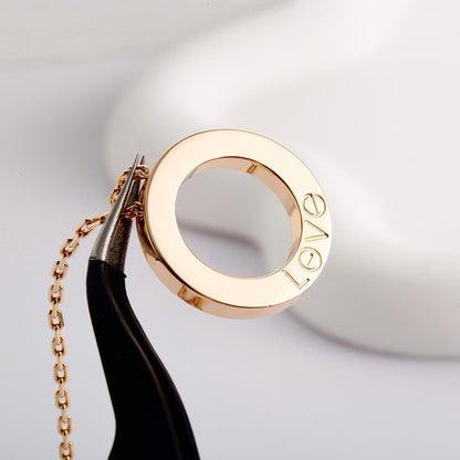[LOXURA]LOVE NECKLACE 16MM  FULL DIAMOND