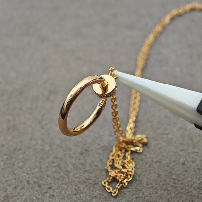 [LOXURA]JUSTE NECKLACE HALF DIAMOND