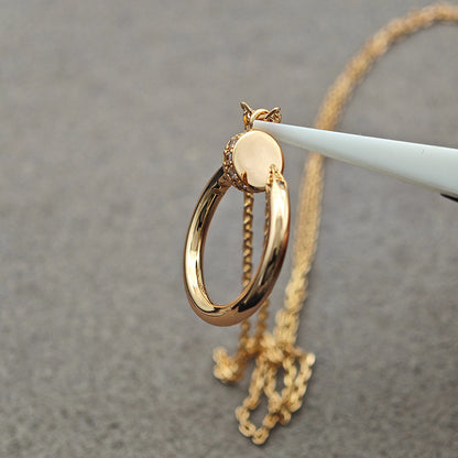 [LOXURA]JUSTE NECKLACE HALF DIAMOND