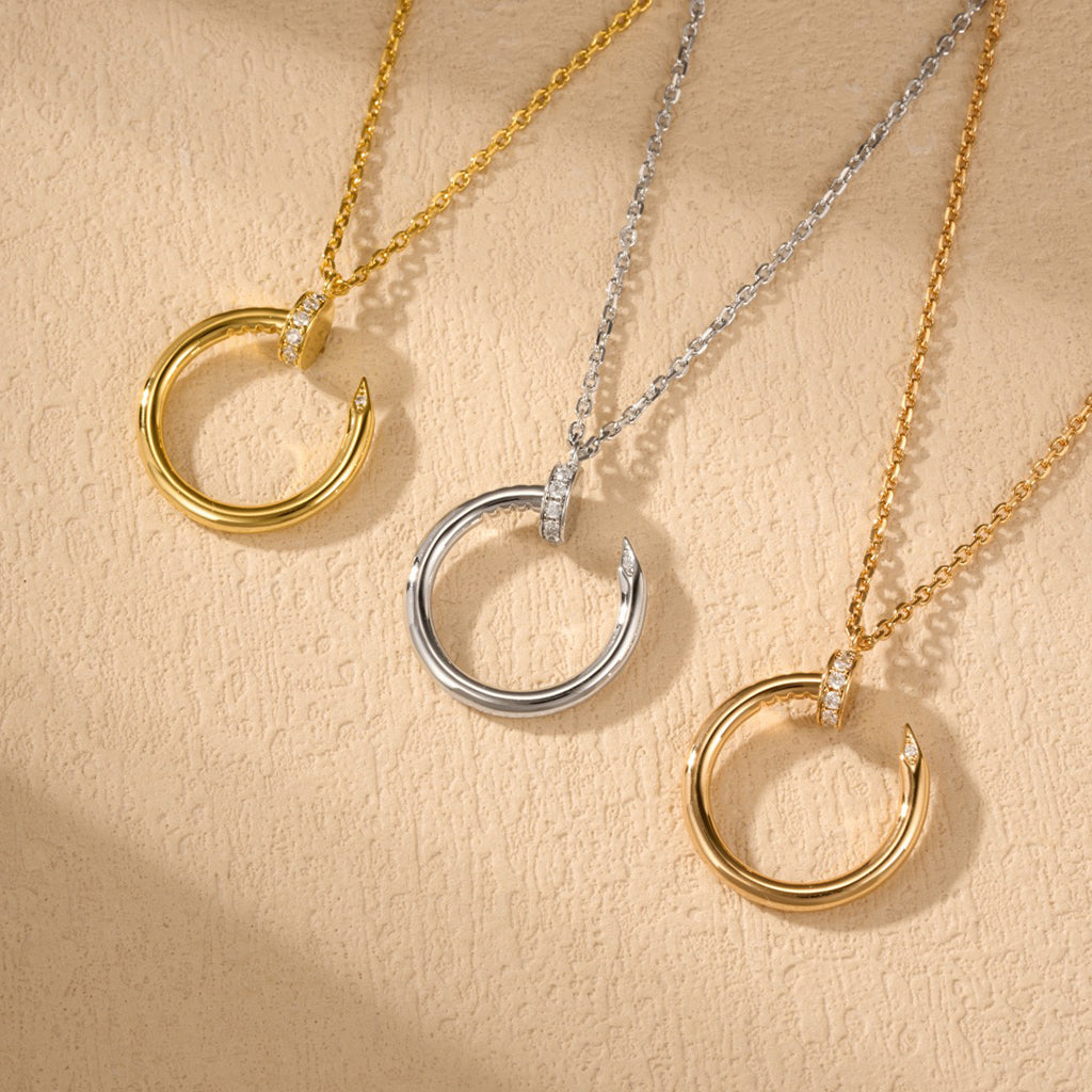 [LOXURA]JUSTE NECKLACE HALF DIAMOND