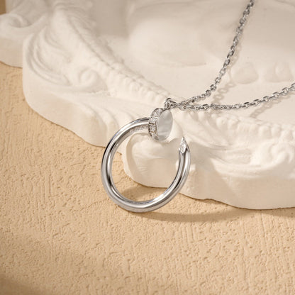 [LOXURA]JUSTE NECKLACE HALF DIAMOND