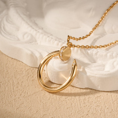 [LOXURA]JUSTE NECKLACE HALF DIAMOND