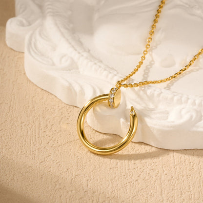 [LOXURA]JUSTE NECKLACE HALF DIAMOND