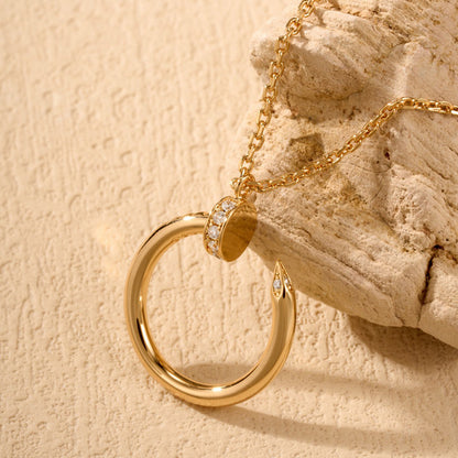 [LOXURA]JUSTE NECKLACE HALF DIAMOND