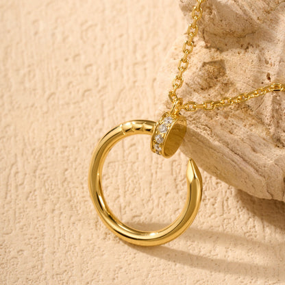 [LOXURA]JUSTE NECKLACE HALF DIAMOND