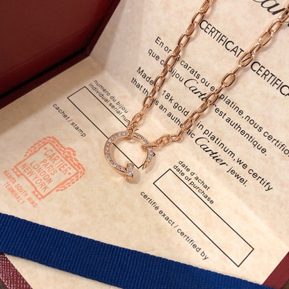 [LOXURA]JUSTE NECKLACE FULL DIAMONDS