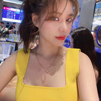 [LOXURA]JUSTE NECKLACE FULL DIAMONDS