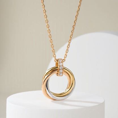 [LOXURA]TRINITY MEDIUM  DIAMONDS NECKLACE