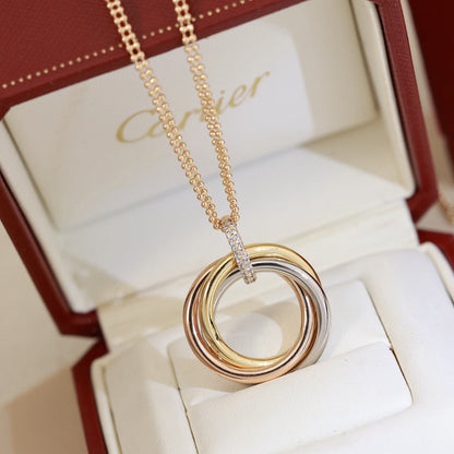 [LOXURA]TRINITY MEDIUM  DIAMONDS NECKLACE