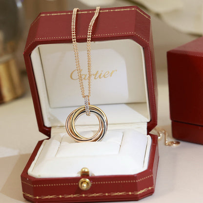 [LOXURA]TRINITY MEDIUM  DIAMONDS NECKLACE