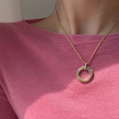 [LOXURA]TRINITY MEDIUM  DIAMONDS NECKLACE