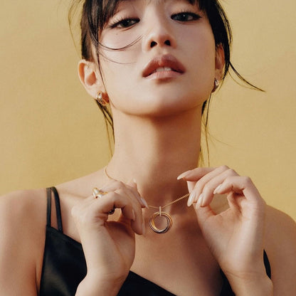[LOXURA]TRINITY MEDIUM  DIAMONDS NECKLACE