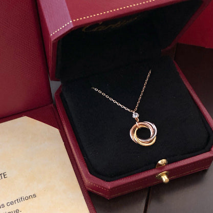[LOXURA]TRINITY  NECKLACE 1 DIAMOND