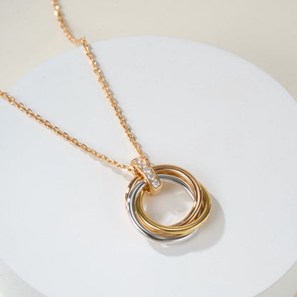 [LOXURA]TRINITY MEDIUM  DIAMONDS NECKLACE