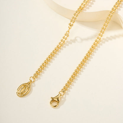 [LOXURA]TRINITY LARGE FULL DIAMOND  NECKLACE