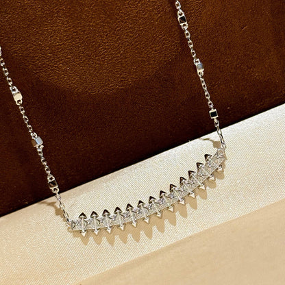 [LOXURA]CLASH  SMALL FULL DIAMOND NECKLACE