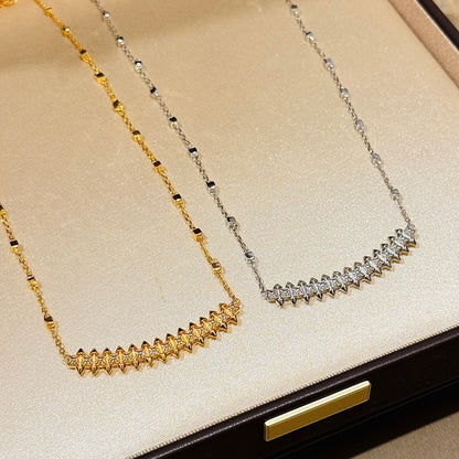 [LOXURA]CLASH  SMALL FULL DIAMOND NECKLACE