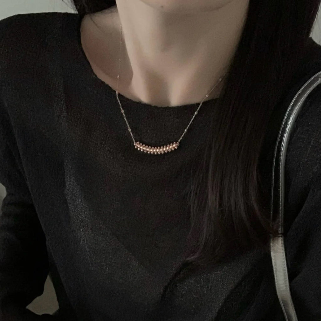 [LOXURA]CLASH  SMALL FULL DIAMOND NECKLACE