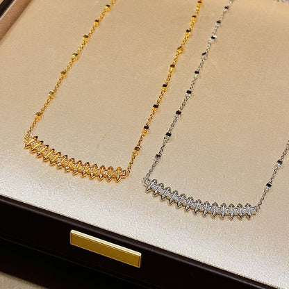 [LOXURA]CLASH  SMALL FULL DIAMOND NECKLACE