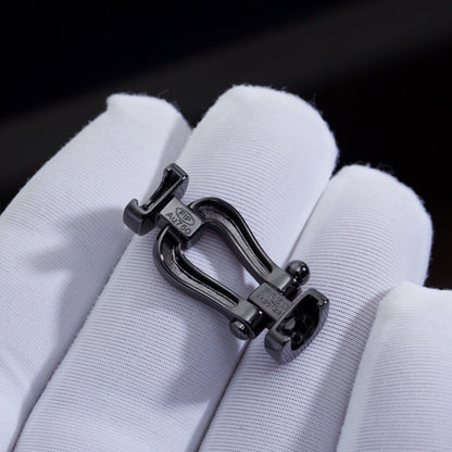 [LOXURA]FORCE LARGE SERIES HORSESHOE BLACK SAMURAI BRACELET