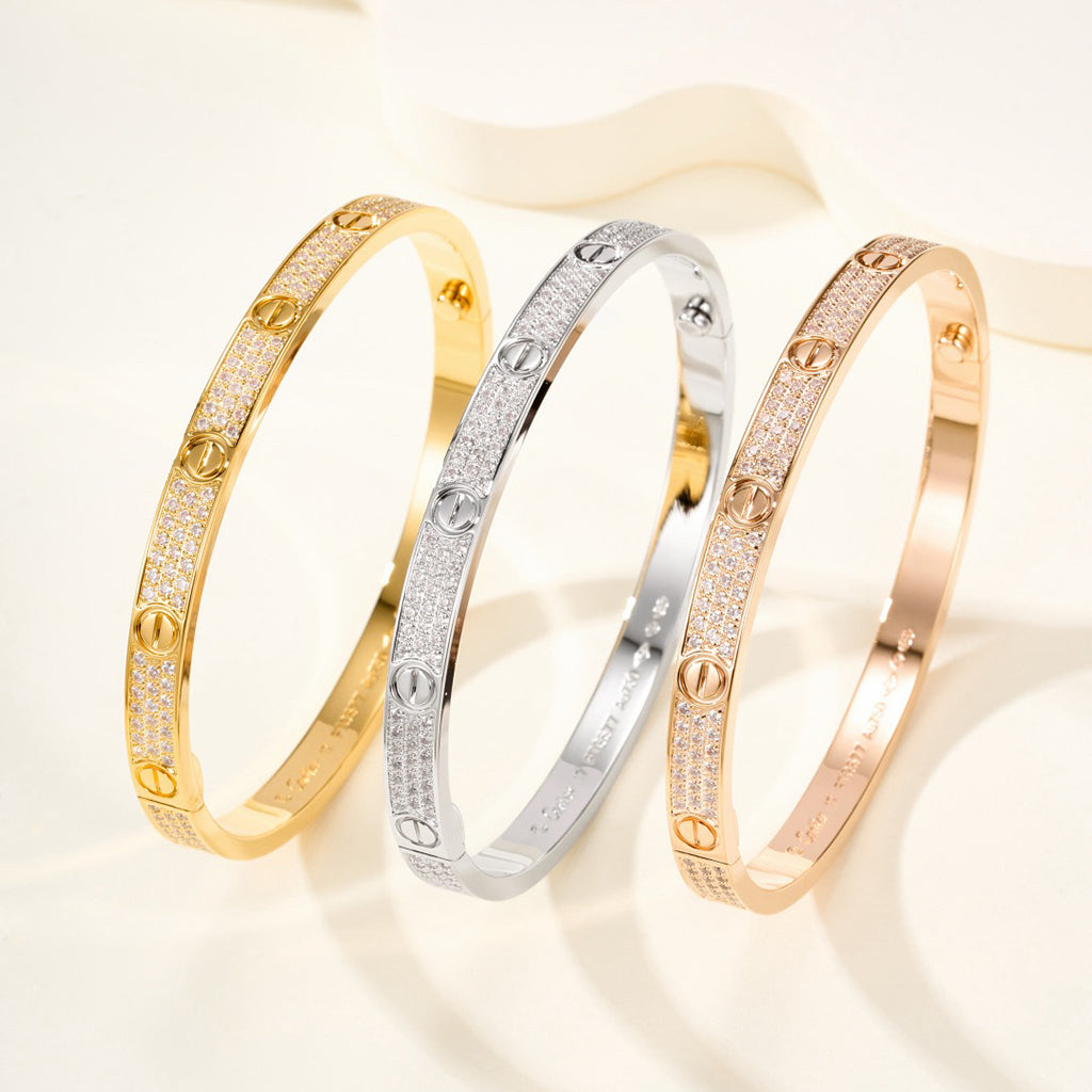 [LOXURA]LOVE BRACELET 4.8MM DIAMOND-PAVED