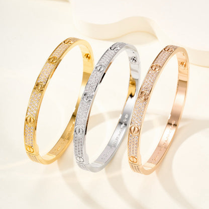 [LOXURA]LOVE BRACELET 4.8MM DIAMOND-PAVED