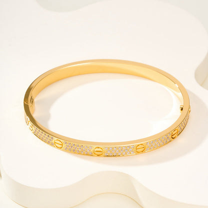 [LOXURA]LOVE BRACELET 4.8MM DIAMOND-PAVED
